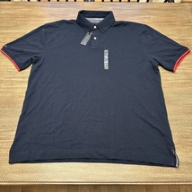 Tommy Hilfiger Mens Polo Shirt XL Blue Custom Fit Short Sleeve Shirt- NWT - £23.34 GBP