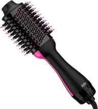 4 in 1 Hair Dryer Volumizer Brush with Ceramic Oval Barrel, Pink and Bla... - £24.96 GBP