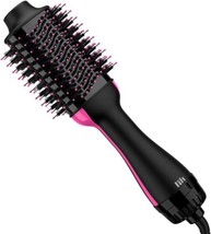 4 in 1 Hair Dryer Volumizer Brush with Ceramic Oval Barrel, Pink and Bla... - £23.65 GBP