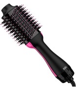 4 in 1 Hair Dryer Volumizer Brush with Ceramic Oval Barrel, Pink and Bla... - £24.77 GBP