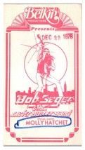 Bob Seger Argenté Bullet Bande Backstage Pass Décembre 22 1978 Richfield Ohio - £36.99 GBP