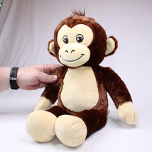 Build A Bear Monkey Plush Brown 18&quot; Stuffed Animal 2020 BAB Smiling Plush Toy - $10.70