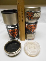 2 NFL Chicago Bears Travel Stainless Steel Cups Mugs 18 oz. w/ Metal Emblem  - £19.44 GBP