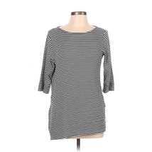 Chico&#39;s Black &amp; White Stripe Casual Blouse Large Petite LP - £11.24 GBP