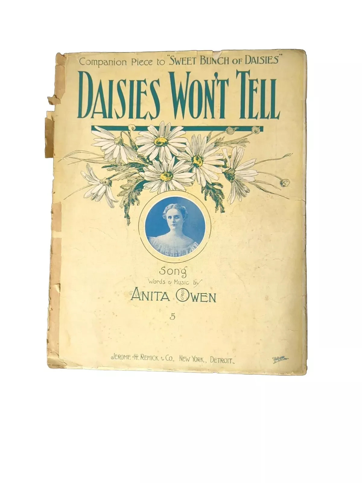 Daisies Won't Tell (1908 sheet music) - £4.76 GBP