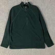 Eddie Bauer 1/2 Zip Fleece Pullover Women&#39;s Large Green 100% Polyester - €15,49 EUR