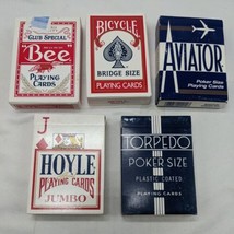 Lot Of (5) Poker And Bridge Playing Cards - $9.80