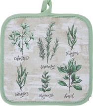 1 Printed Pot Holder, 8&quot;x8&quot;, Herbs, Rosemary,Cilantro,Tarragon,Basil,Oregano, Hl - £5.90 GBP