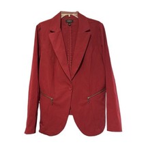Torrid Womans Wine Red One Button Blazer Faux Zip Pockets Blazer Jacket Plus 1 - £19.65 GBP