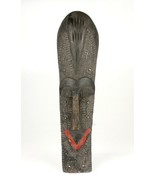 *Vintage Hand Carved Wooden Face Mask 20&quot; Long - $86.28 CAD