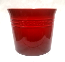 Le Creuset #0908 Large Utensil Holder Crock Cherry Red Ombre 6&quot; Stoneware - £23.72 GBP