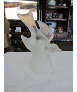 Vintage L E Smith Frosted Glass Dove Figurine - £23.73 GBP