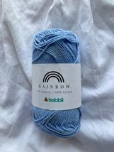 Hobbii Rainbow 8/4 Quality 100% Cotton, Color 70 (Blue Sky) - £7.97 GBP