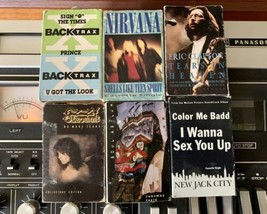 Lot of 6 Cassette Singles Prince Nirvana Clapton Ozzy Soul Asylum Color Me Badd - £19.46 GBP