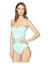 Kenneth Cole New York Women&#39;s Small Crochet Bandeau One Piece Swimsuit A... - £33.46 GBP