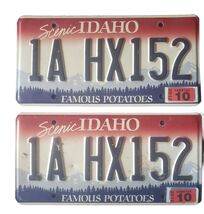 Pair Of 2012 Scenic Idaho License Plates Famous Potatoes 1A HX152 Man Ca... - $24.23 CAD