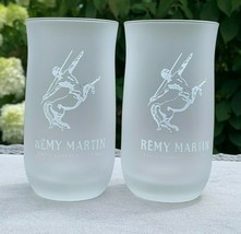 2 New Remy Martin Fine Champagne Cognac Frosted Glasses 8 oz Centaur Logo - £22.90 GBP