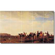 Albert Bierstadt Native American Painting Ceramic Tile Mural P00440 - £119.53 GBP+