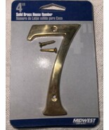 Solid Brass House Number 4” Number 7 - $6.70 CAD