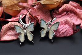 Navia Jewelry Butterfly Wings Danis danis Silver Earrings NE-26T - £78.83 GBP