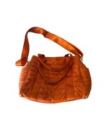 Ah·dorned Orange Quilted Puffer Crossbody Tote Bag – Adjustable Strap - $820.99 MXN