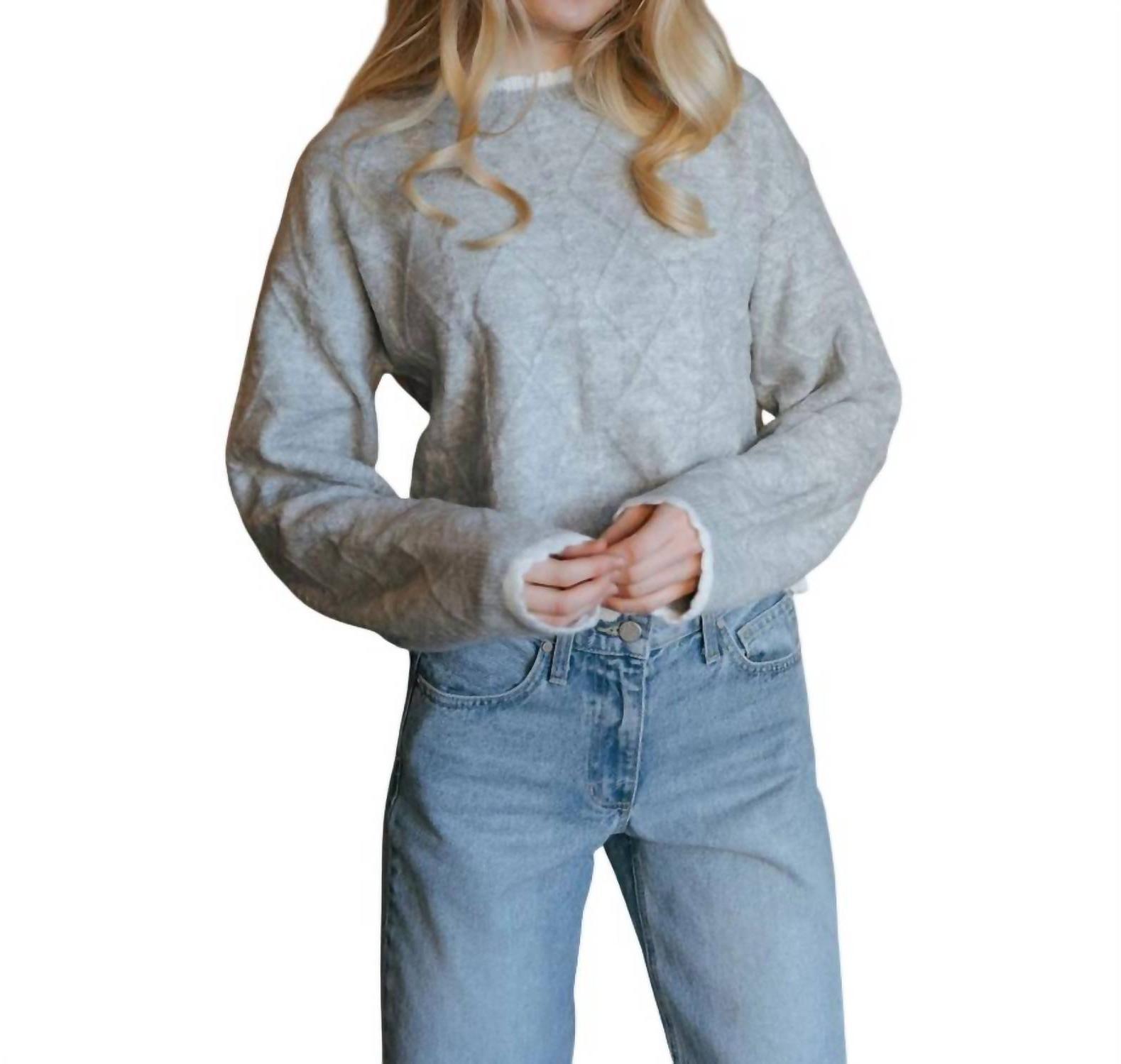 &amp;merci White Trim Sweater Size M - $33.66