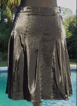 Cache Luxe $168 Pleated Metallic Sheen Skirt New Size S/M/L/XL Event Off... - £53.52 GBP
