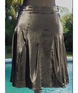 Cache Luxe $168 Pleated Metallic Sheen Skirt New Size S/M/L/XL Event Off... - £53.73 GBP