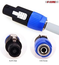 Speakon To 1/4 Adapter Connector, Upgraded 1/4&quot; Female To Male Connector... - £7.85 GBP