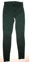 New J Brand Jeans Super Skinny Womens Dark Green Forrest 24 Luxe Sateen Designer - £146.83 GBP