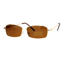 Oval Rectangular Sunglasses Unisex Classic Thin Metal Frame UV400 - £7.87 GBP+