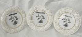 Special Moments 6&quot; Round Picture Frames Lot of 3, Roses, Round Beads, Rhinestone - £12.92 GBP