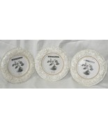 Special Moments 6&quot; Round Picture Frames Lot of 3, Roses, Round Beads, Rh... - £13.13 GBP