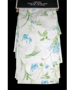 2 Laura Ashley Blue ORCHID Flowers Linen Look Pole Top Window Panels 40 ... - $52.99