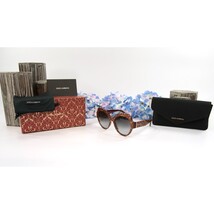 Dolce &amp; Gabbana DG4320 Red Gold Milano Round Logo Acrylic Sunglasses NWT... - $312.13 CAD