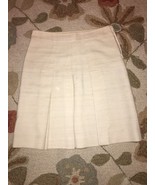 Banana Republic Cream Colored Silk Blend A Line Pleated Skirt Size 0 - £14.15 GBP