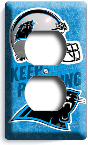 CAROLINA PANTHERS FOOTBALL TEAM DUPLEX OUTLET WALL PLATE COVER MAN CAVE GARAGE
