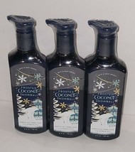 3x Bath &amp; Body Works Frosted Coconut Snowball Gentle Gel Hand Soap 8 Oz. Ea - £15.72 GBP