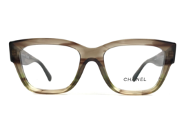 Chanel Eyeglasses Frames 3455 c.1743 Khaki Brown Horn Thick Rim Gold 52-... - $306.89