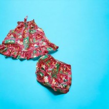 Strawberry Guava RJC Christmas Santa Hawaii Baby Girls Dress &amp; Diaper Co... - £13.44 GBP