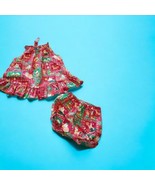 Strawberry Guava RJC Christmas Santa Hawaii Baby Girls Dress &amp; Diaper Co... - £13.47 GBP