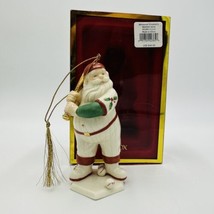 Lenox Ornament Santa Baseball Christmas Figurine Sport Porcelain Box - £87.92 GBP
