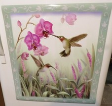 Dishwasher Cover Kitchen Magnet 23&quot; x 26&quot; Hummingbirds-Flowers - £15.94 GBP