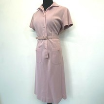 Westover Wearables Shirt Dress Lavender size M L Knit Belted Vintage 1960s DS9 - £19.55 GBP