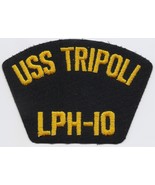 Vintage USN US Navy USS Tripoli LPH-10 NOS 4 3/8&quot; Embroidered Hat, Jacke... - £3.14 GBP