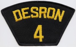 Vintage USN US Navy USS DESRON 4 Destroyer Squadron 5&quot; Embroidered Hat P... - £3.16 GBP