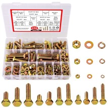 Hakkin 256Pcs.Bolts And Nuts Assortment Kit, 1/4-20, 5/16-18, And 3/8-16... - $34.94