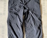 LL Bean Adjustable Waist Black Nylon Capri Pants Hiking Women’s Size 14 - $27.79