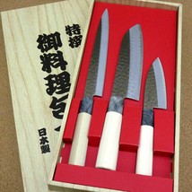 Japanese Yaxell SEKI TOBEI Kitchen Knife 3 pair sets Sashimi Santoku Fish JAPAN - £84.24 GBP