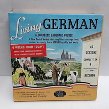 Living German, A Complete Language Course [ vintage 1956 ] 40 Lessons complete o - £10.81 GBP